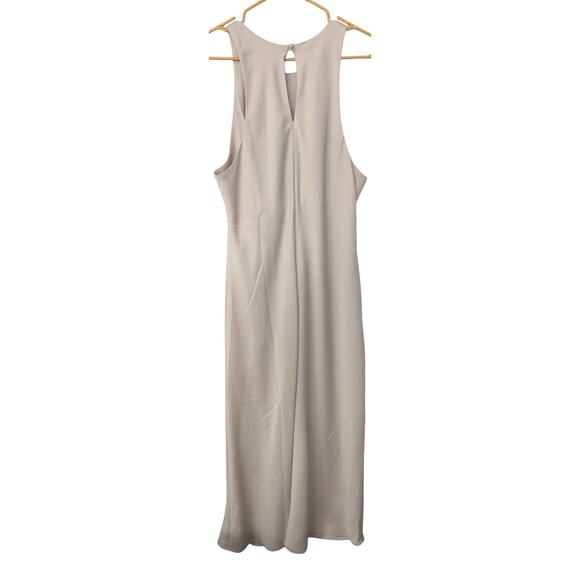 A New Day Cream Satin Midi Dress Size Large - Picture 2 of 2